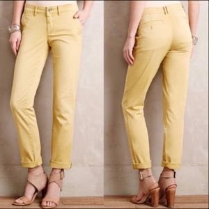 PILCRO AND THE LETTERPRESS FIT/HYPHEN YELLOW PANTS